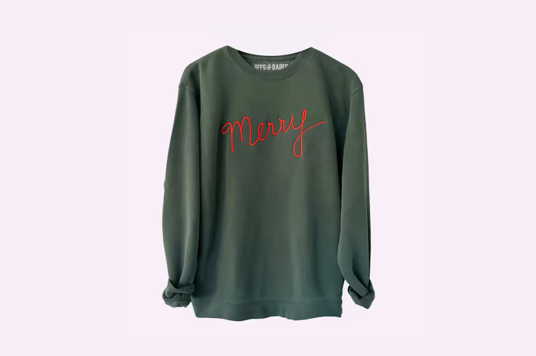 ULTRA MERRY  <3 bold embroidery merry sweatshirt | Etsy (US)