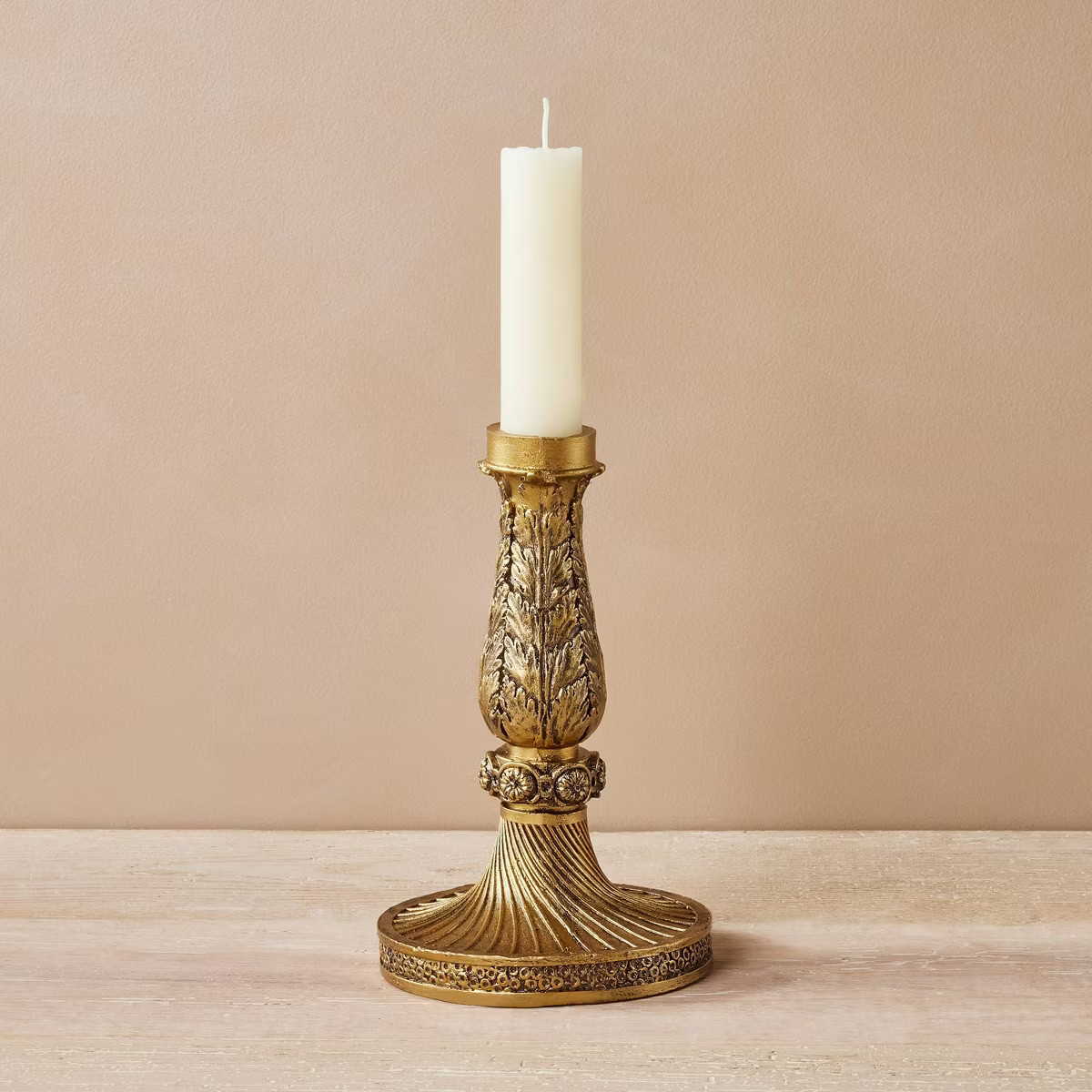 Fall Unscented Single Taper Candelabra Gold - John Derian for Target | Target