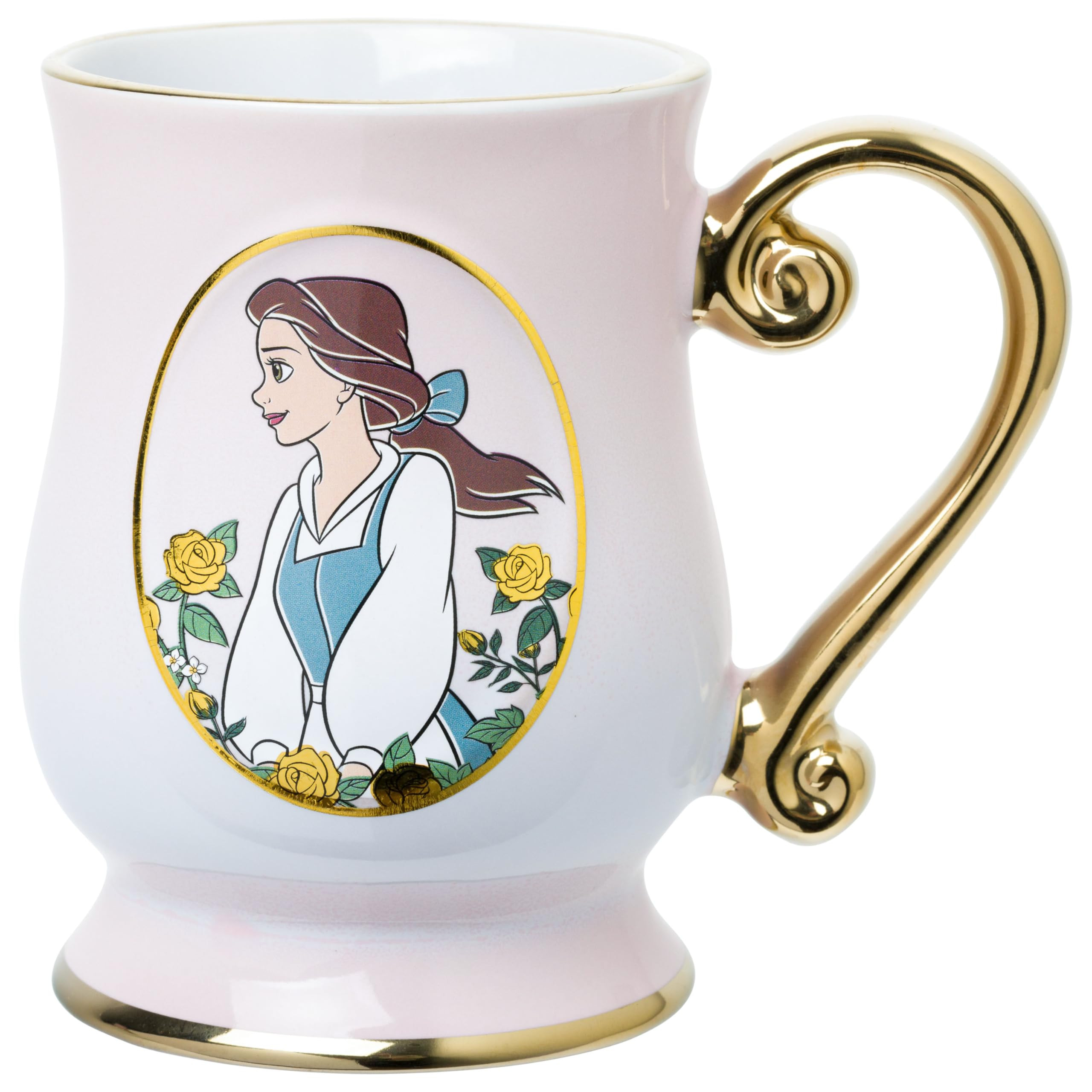 Silver Buffalo Disney Beauty and the Beast Featuring Princess Belle Embossed Gold Foil Footed Cer... | Amazon (US)