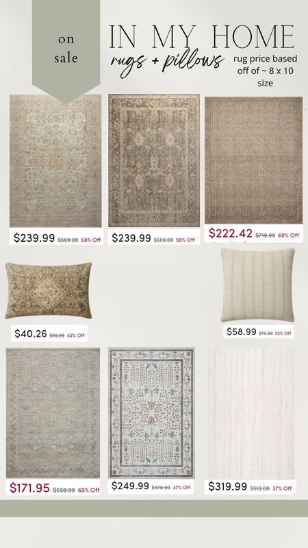 Rugs in my home that are on sale right now. The 2 rugs and 2 pillows from the Angela rose collection are on super sale right now (bottom left and top right rug) 

#LTKhome #LTKHoliday #LTKsalealert