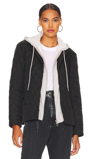Blake Quilted Dickie Jacket in Black | Revolve Clothing (Global)