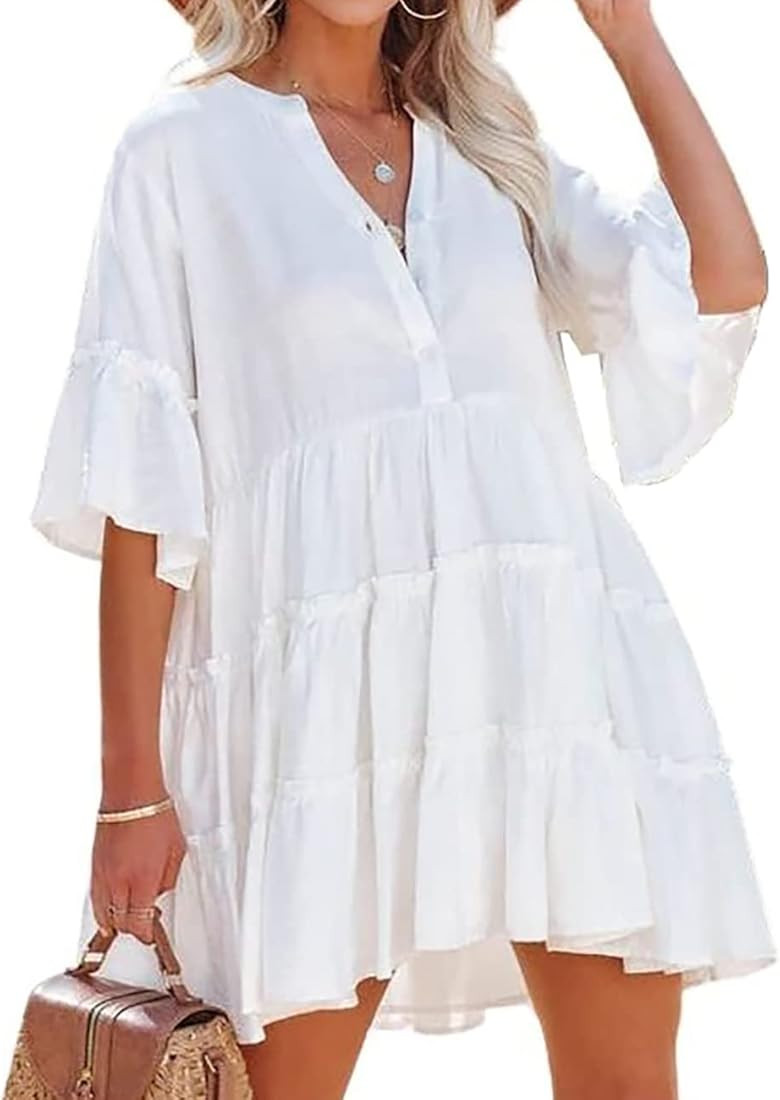 Bsubseach Swim Cover Up for Women Button Down Summer Dresses | Amazon (US)