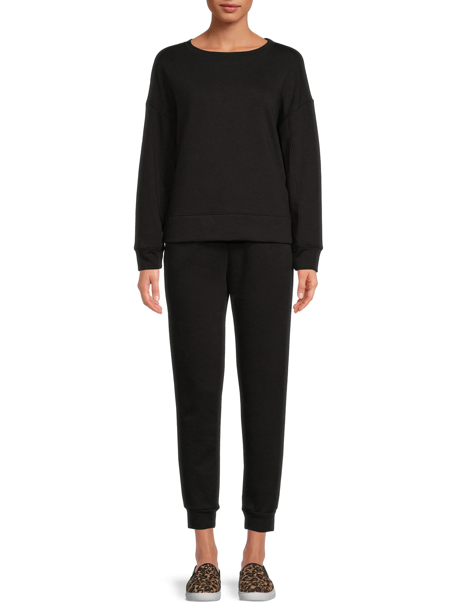 Secret Treasures Women's and Women's Plus Size Sleep Top and Pants Set, 2-Piece | Walmart (US)