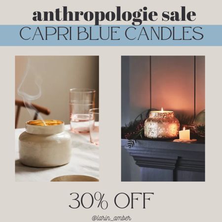 Anthropologie Black Friday sale continued! 30% off entire purchase

Capri blue / candle / Anthropologie / home decor / on sale / Black Friday / cyber week / gifts for her / gifts for the home / gifts for in-laws / holiday gift guide / Christmas gifts / holiday home 

#LTKHoliday #LTKhome #LTKsalealert