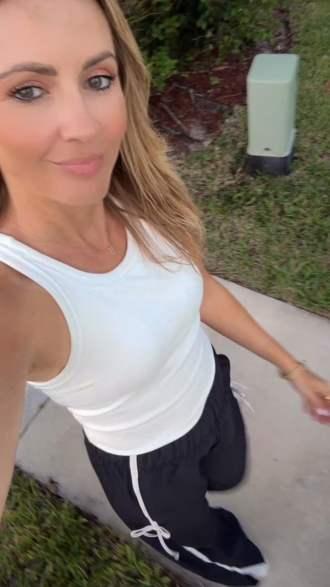 Tracker pants size XS (I sized down)
Built in bra ribbed tank size small


#LTKmomlife #LTKgrwm #LTKootd