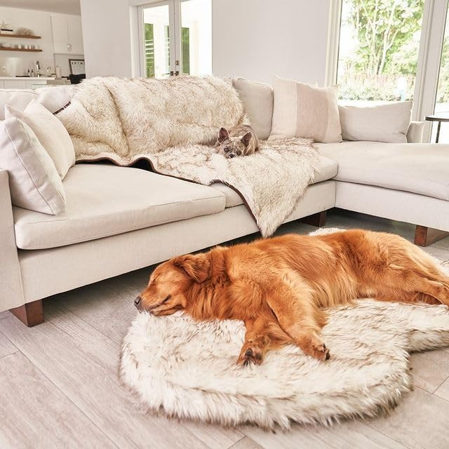 Treat A Dog Puprug Faux Fur Memory Foam Orthopedic Dog Bed, Premium Memory Foam Base, Ultra-Soft Fau | Amazon (US)
