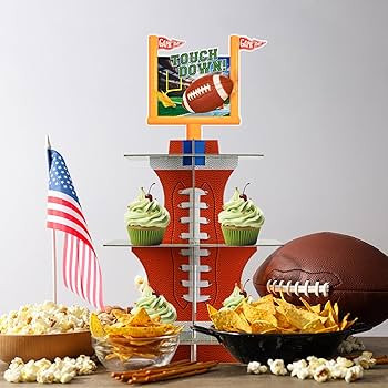 Gatherfun Football Touchdown Cupcake Stand - for Football Theme Birthday & Tailgate Party, Footba... | Amazon (US)