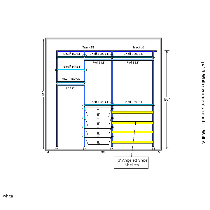 Elfa Classic 7' White Reach-In Clothes Closet | The Container Store