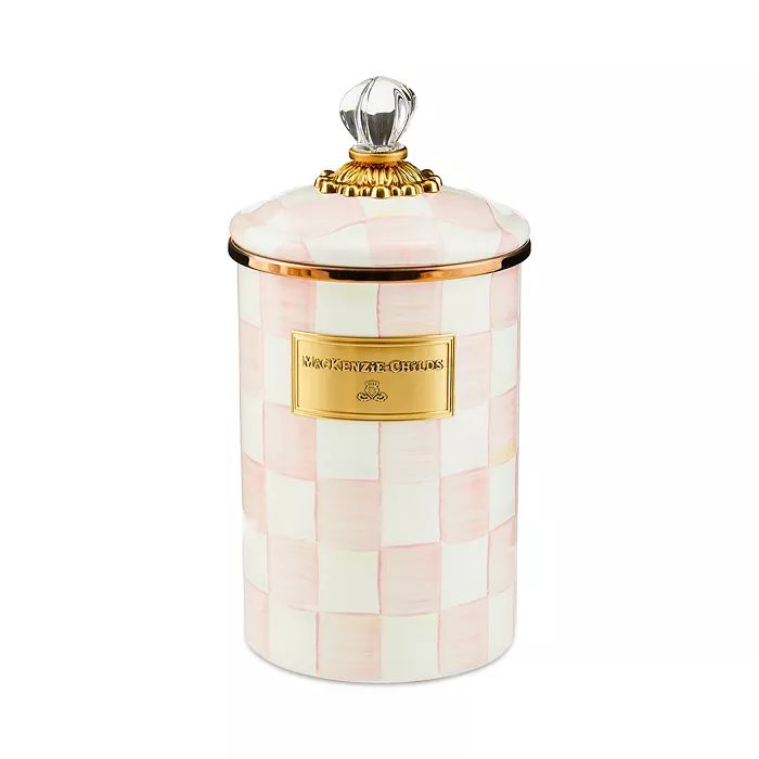 Rosy Check Enamel Canister, Large | Bloomingdale's (US)
