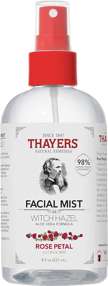 Thayers Alcohol-Free Witch Hazel Facial Mist Toner with Aloe Vera, Rose Petal, Soothing and Hydra... | Amazon (US)