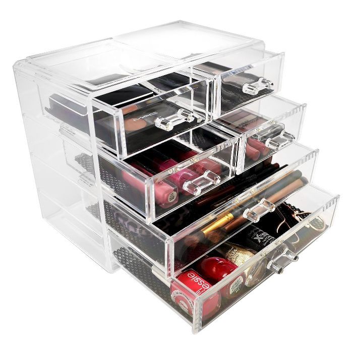 Sorbus Stackable Makeup Storage Display - 2 Large and 4 Small Drawers | Target