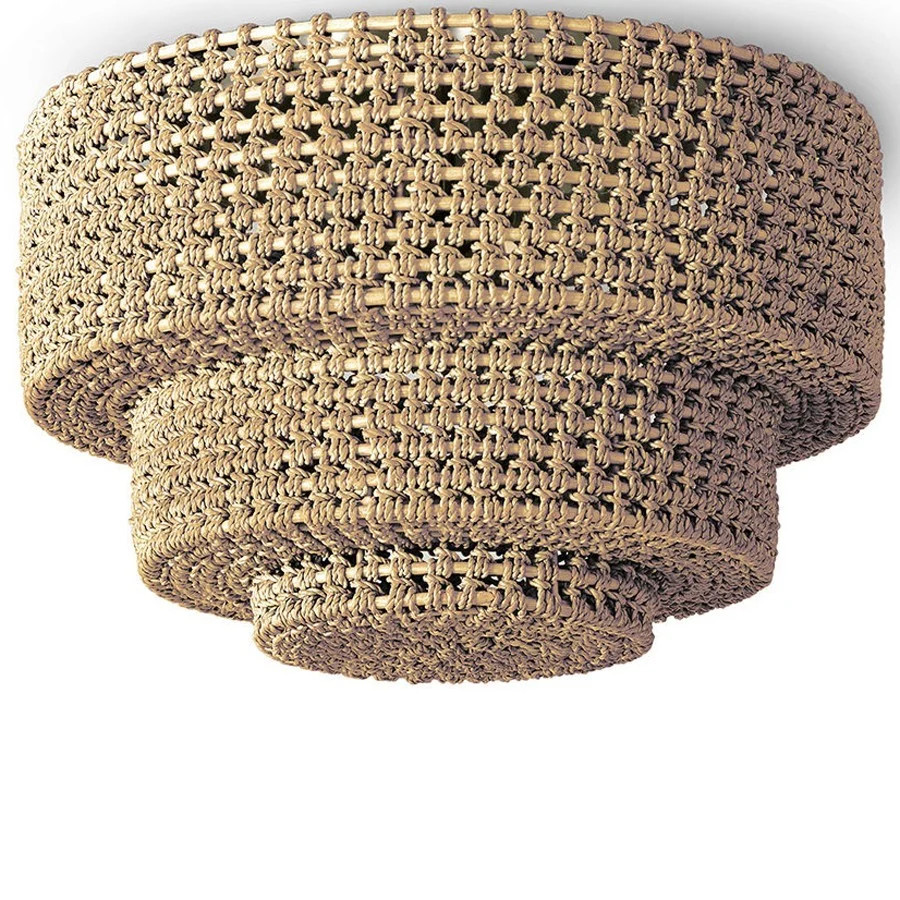 Veranda Flush Ceiling Light Natural | Lightopia