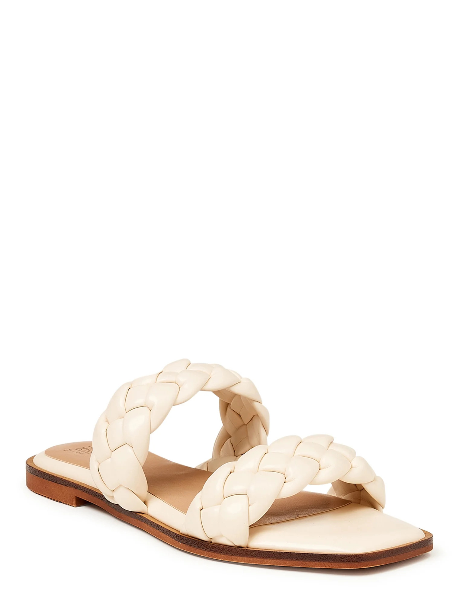 Time and Tru Women's Braided Two Band Sandals | Walmart (US)