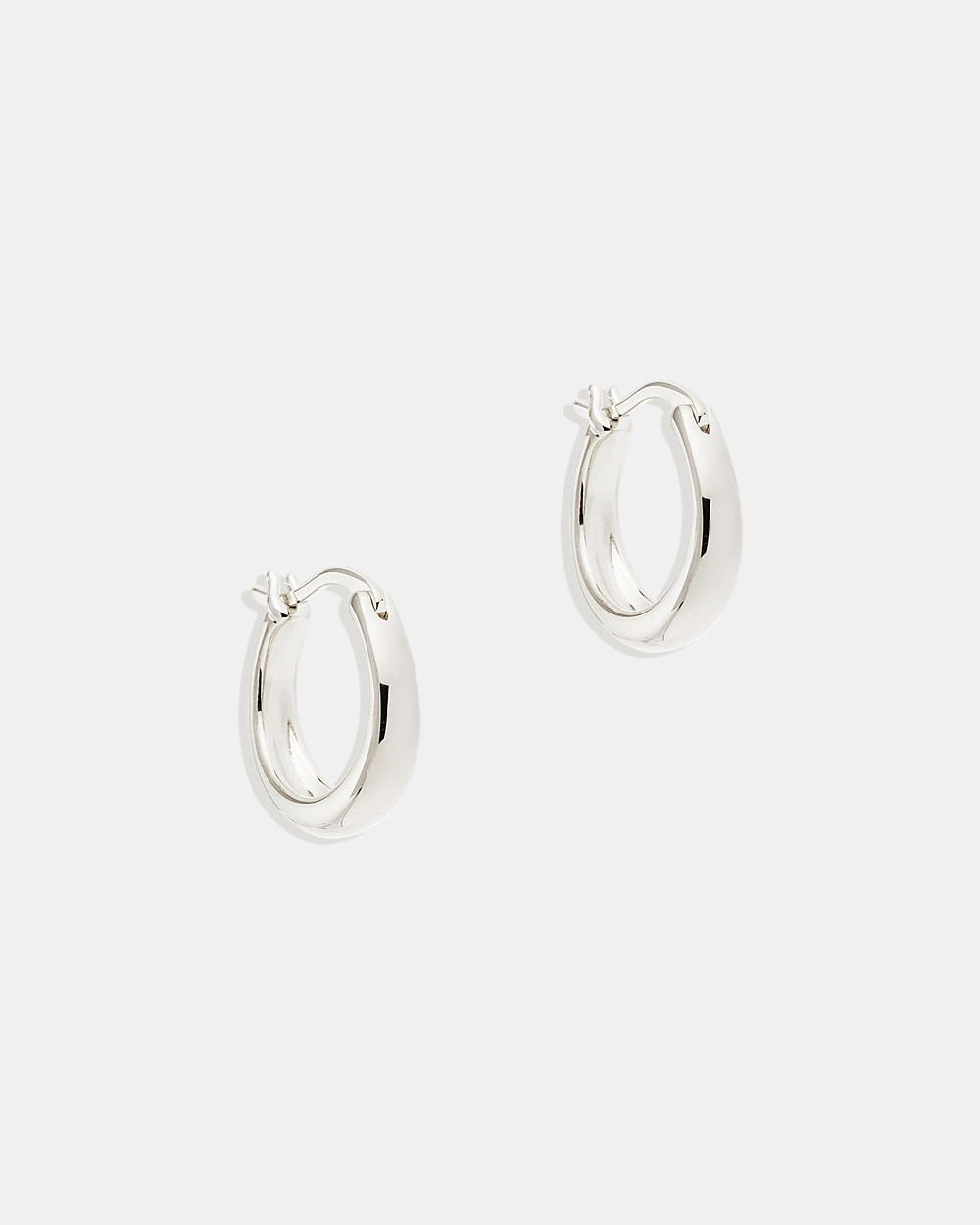 By Charlotte - Silver Infinite Horizon Small Hoops - Jewellery (Silver) Silver Infinite Horizon Small Hoops | THE ICONIC (AU & NZ)