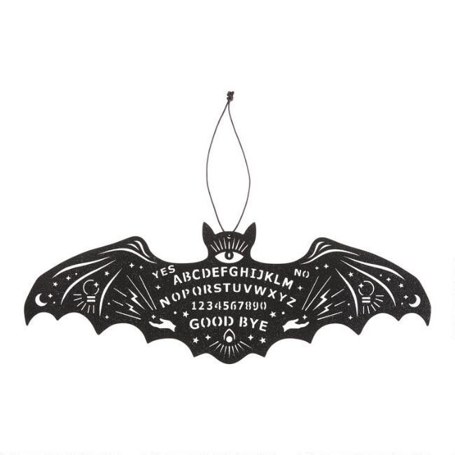 Black Wood Mystic Bat Hanging Decor | World Market