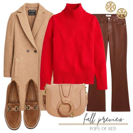 Fall outfit
Red outfit 
Faux leather pants

#LTKover40 #LTKSeasonal