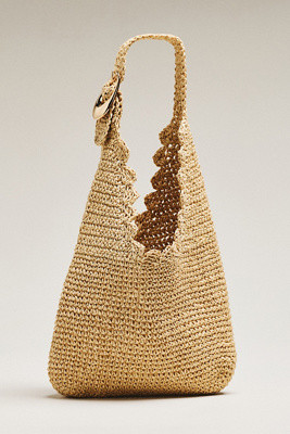 Love Knot Raffia Buckle Slouchy Bag | Anthropologie (US)