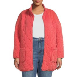 Time and Tru Women's and Plus Quilted Barn Coat - Walmart.com | Walmart (US)