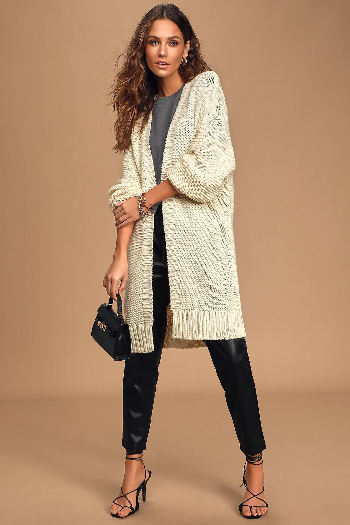 Warm Company Cream Balloon Sleeve Cardigan Sweater | Lulus (US)