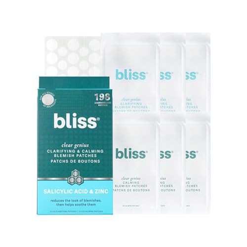 Bliss Clear Genius Blemish Patches – Salicylic Acid & Zinc for Fast Relief & Prevention, Clarifying Spot Treatment - 3 Pack | Amazon (US)