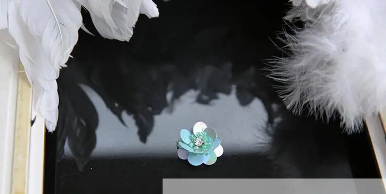 Purple Aqua 20pcs 2.9cm 1.14 Wide Sequins Beads Rhinestones Brooch Flower Appliques Patches M52S3... | Etsy (US)