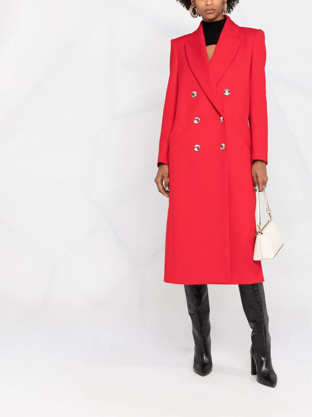 Patrizia Pepe double-breasted wool-blend Coat - Farfetch | Farfetch Global