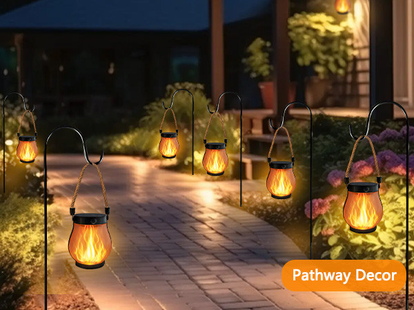 4 Pack Gen2 Solar Lanterns Outdoor Waterproof, Solar Lantern with Dancing Flame, 2 Lighting Modes... | Amazon (US)