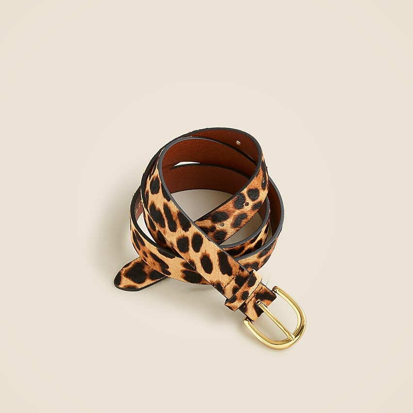 Calf hair belt in leopard | J. Crew US