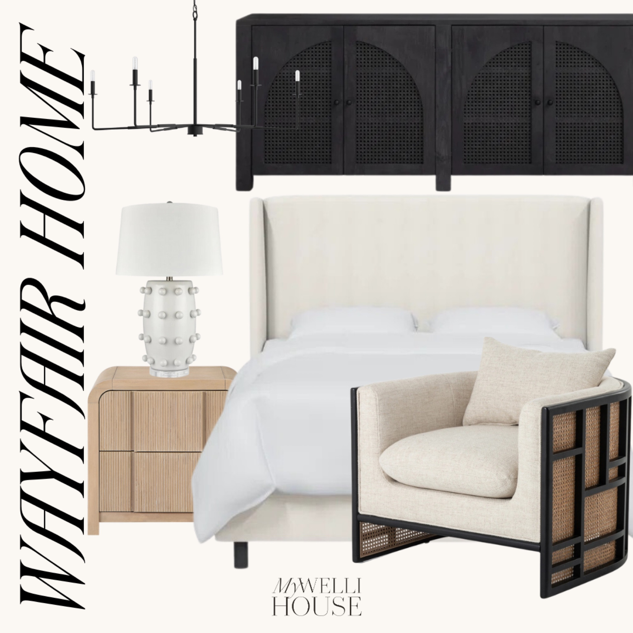 @wayfair #wayfair #wayfairpartner Designer look for less: if you love minimalist modern decor vibes, these pieces are for you! Best selling upholstered Tilly Bed. The famous designer look for less table lamp and black console table, all best sellers with great reviews!

#LTKSaleAlert #LTKSummerSales #LTKHome
