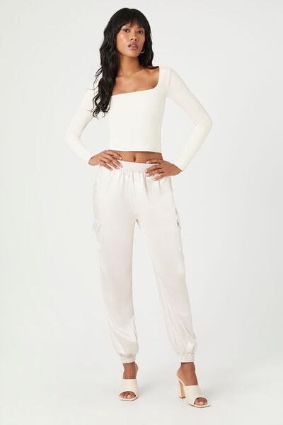 Satin High-Rise Joggers | Forever 21