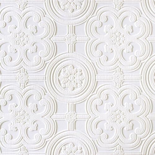 Brewster RD80029 Anaglypta Wallpaper, 21-Inch x 396-Inch, Whites | Amazon (US)