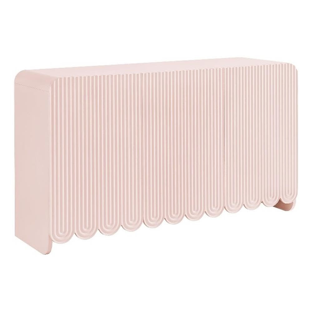 Modway Dahlia 55-Inch Fluted Sideboard Cabinet in Soft Pink — Accent Storage Cabinet with Adjus... | Amazon (US)