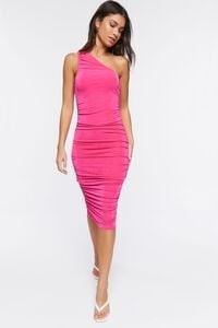 Ruched One-Shoulder Midi Dress | Forever 21 | Forever 21 (US)