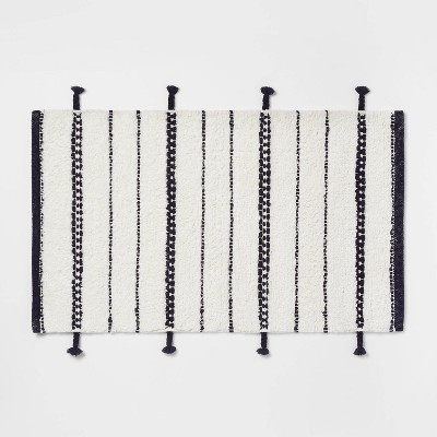 20"x32" Tassle Striped Bath Rug - Threshold™ | Target