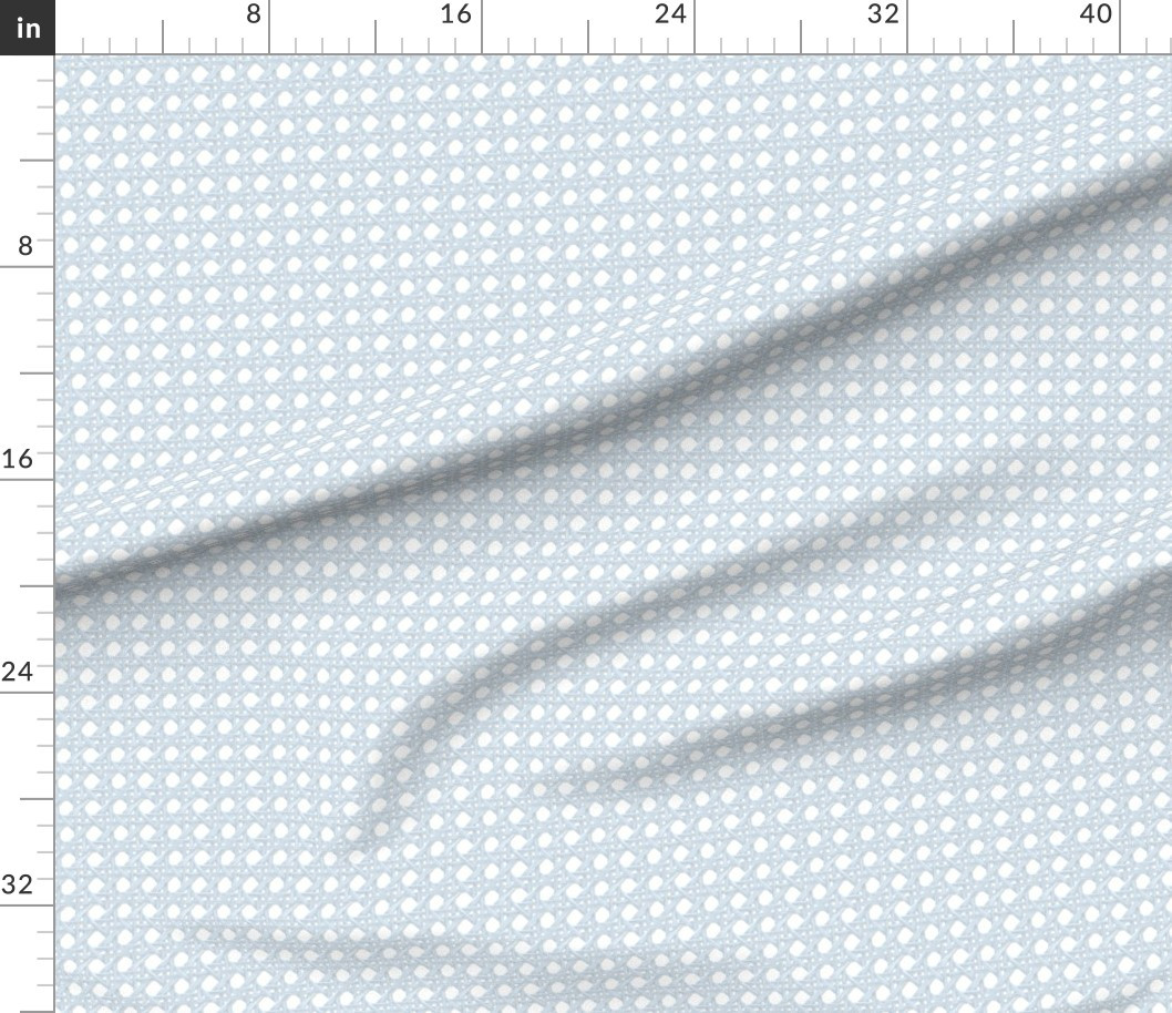 Fabric in Small Sally light Soft Blue on White | Spoonflower