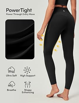 IUGA Compression Leggings with Pockets for Women Tummy Control Leggings No Front Seam Workout Hig... | Amazon (US)