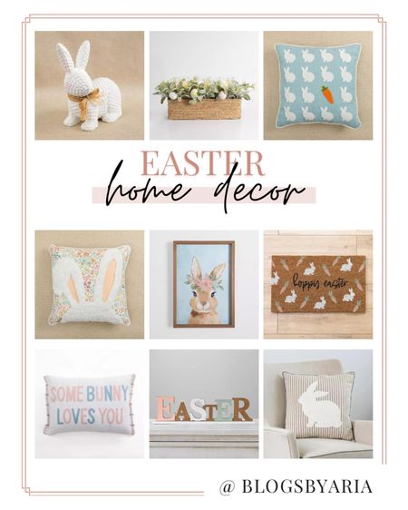 Easter home decor. Easter bunny. Easter pillow. Easter door mat. Easter centerpiece. Easter wall decor  

#LTKhome #LTKSeasonal #LTKunder50