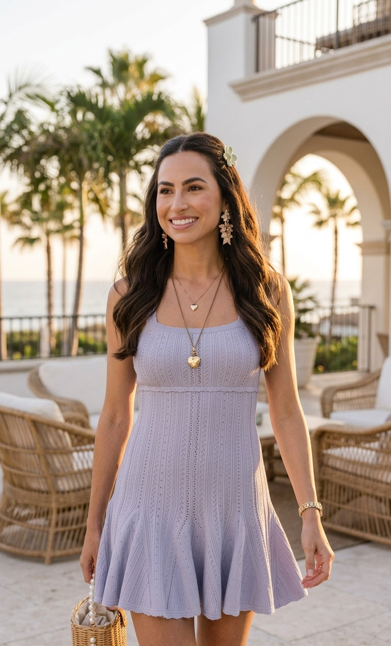 This lavender mini dress gives effortless LoveShackFancy inspired vacation energy 🤍 Feminine, romantic, and perfect for resort dinners, girls trips, beach vacations, and soft luxury summer outfits.

The dreamiest elevated vacation look ✨

Linked my exact outfit in LTK.

#loveshackfancy #ltkstyle #vacationoutfit #lavenderdress #quietluxury #resortwear #summerfashion #softgirlstyle #luxurytravel #femininefashion 

 
