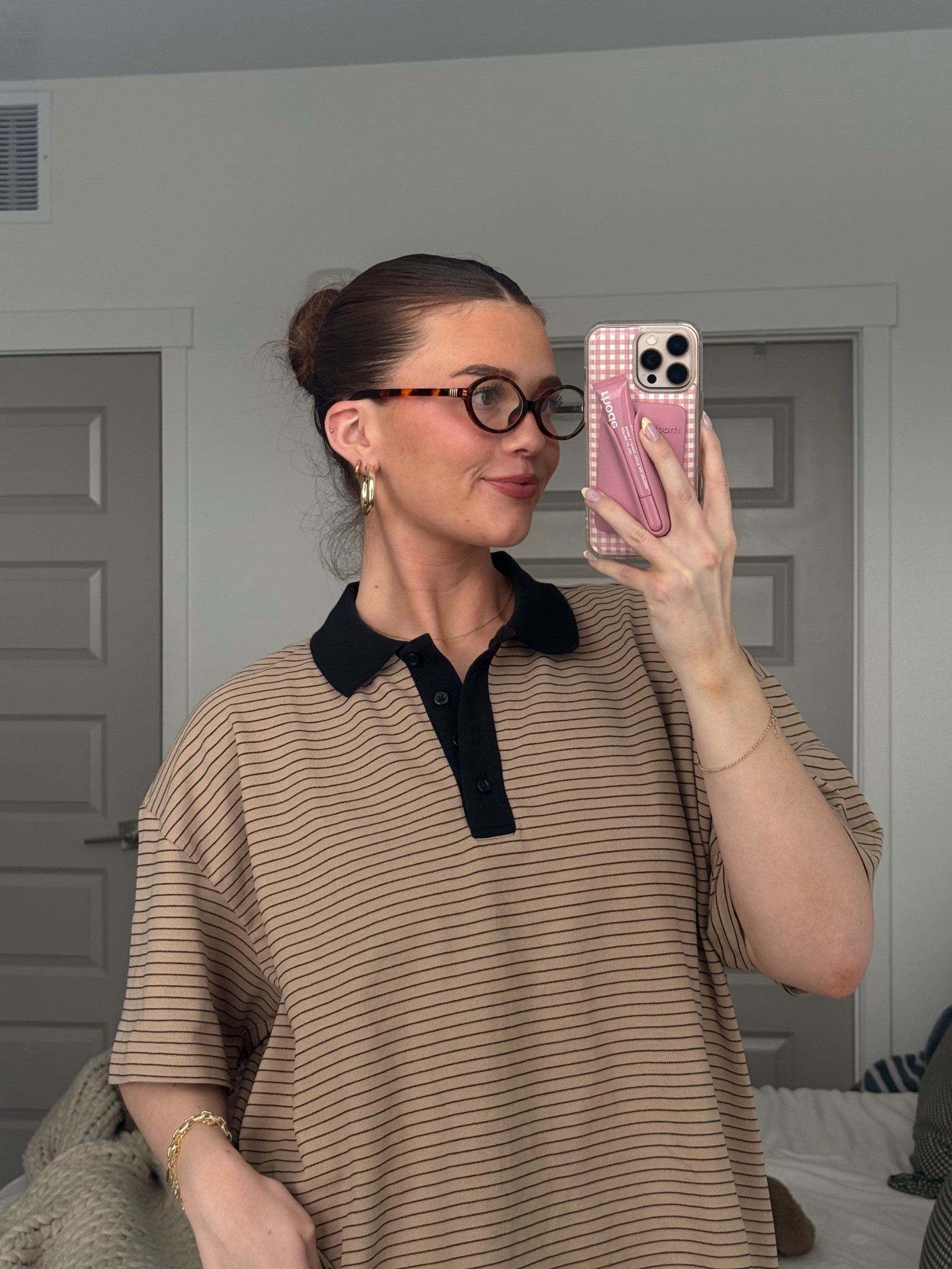 Striped collared shirt 