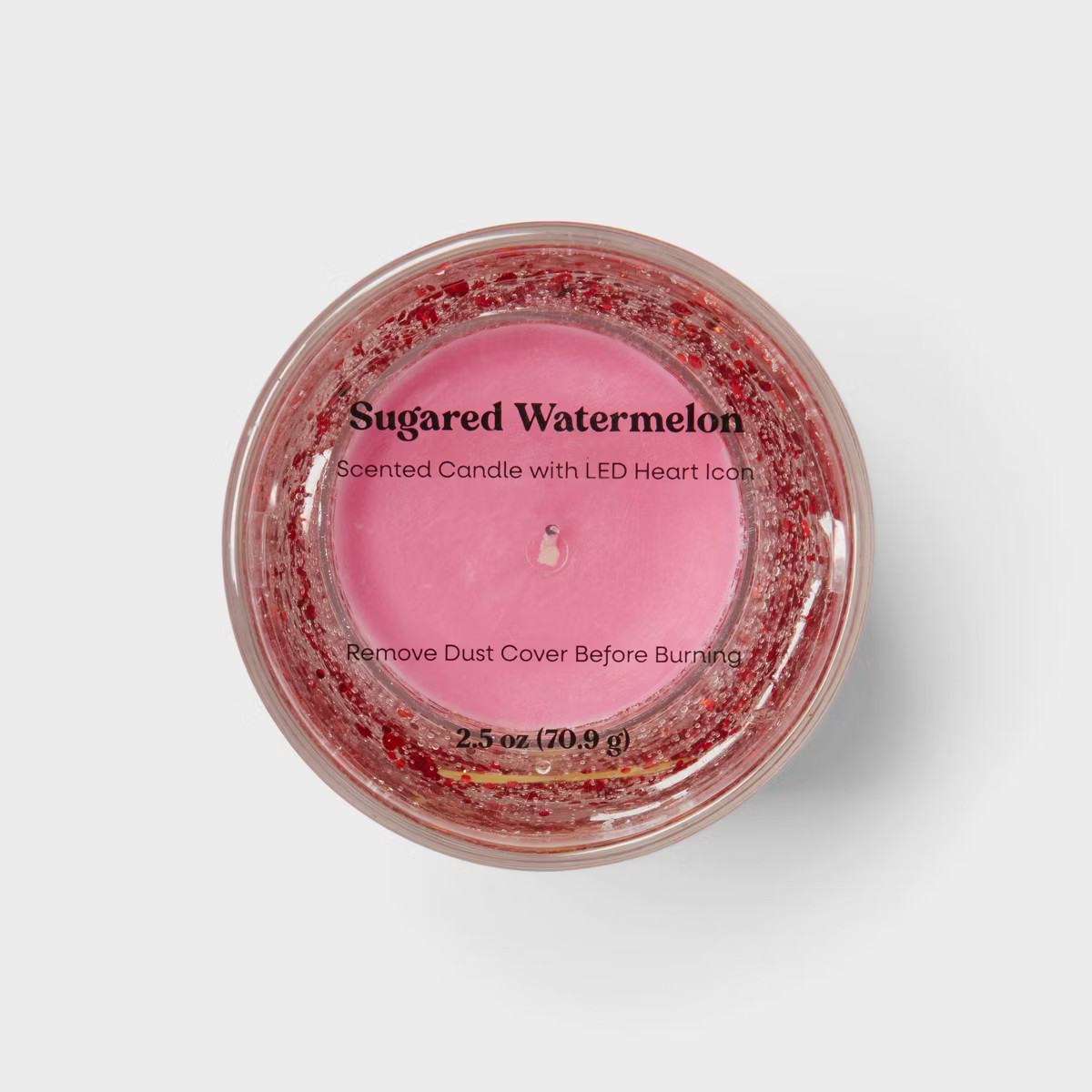 2.5oz LED Gel Light Up Heart Candle Sugared Watermelon - Room Essentials™ | Target