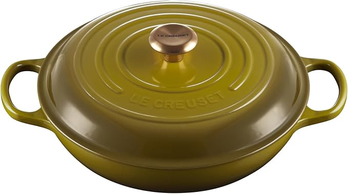 Le Creuset Enameled Cast Iron Signature Braiser, 3.5 qt., Olive | Amazon (US)