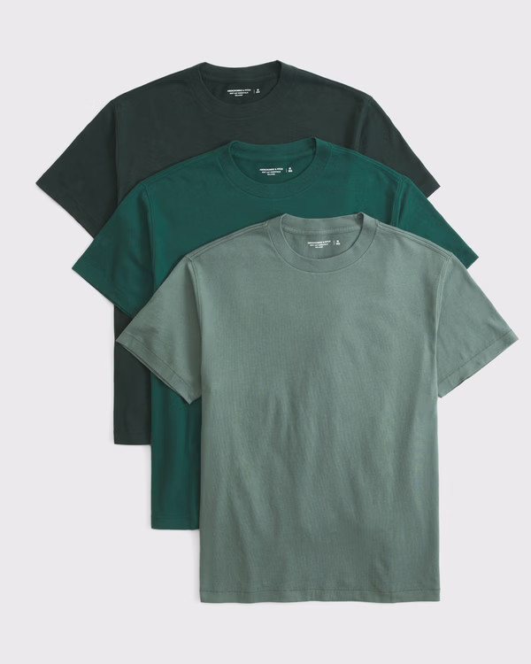 3-Pack Relaxed Essential Tees | Abercrombie & Fitch (US)