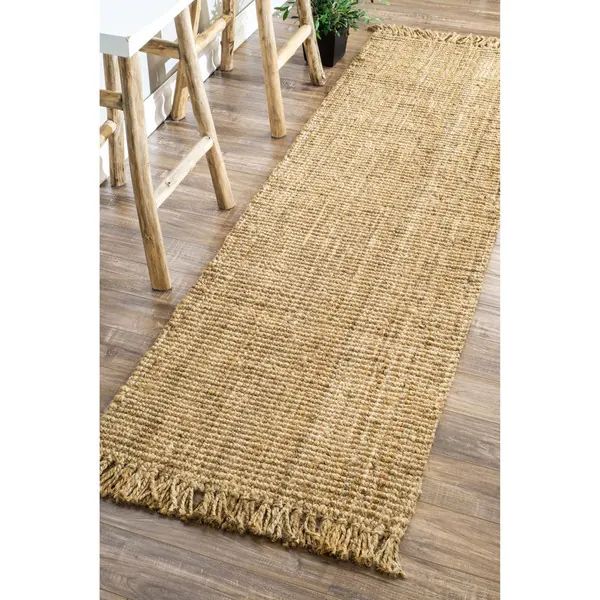 nuLOOM Handmade Eco Natural Fiber Chunky Loop Jute Rug Runner (2' 6 x 8') | Bed Bath & Beyond