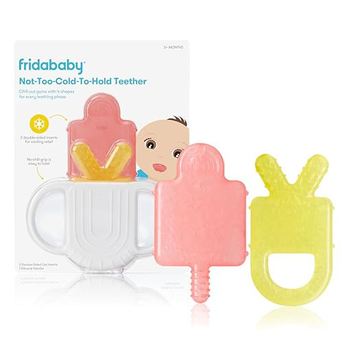 Frida Baby Silicone Teething Toys, 4-in-1 Teether for Babies & Infants, Teething Relief for 0-18 Months, Not-Too-Cold-to-Hold Baby Teether, BPA-Free | Amazon (US)