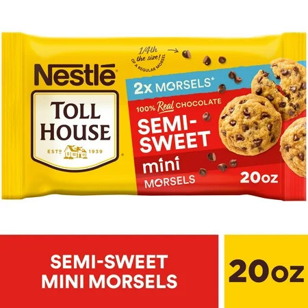 Nestle Toll House Semi Sweet Mini Chocolate Regular Baking Chips, 20 oz Bag | Walmart (US)