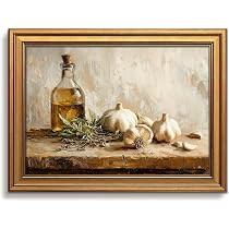 Vintage Kitchen Wall Art Gold Framed Rustic Kitchen Decor 12x16 Inch | Amazon (US)