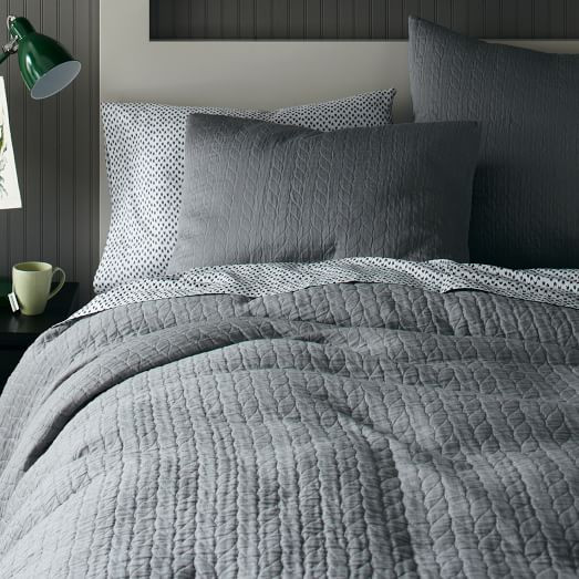 Organic Braided Matelasse Duvet Cover + Shams | West Elm (US)