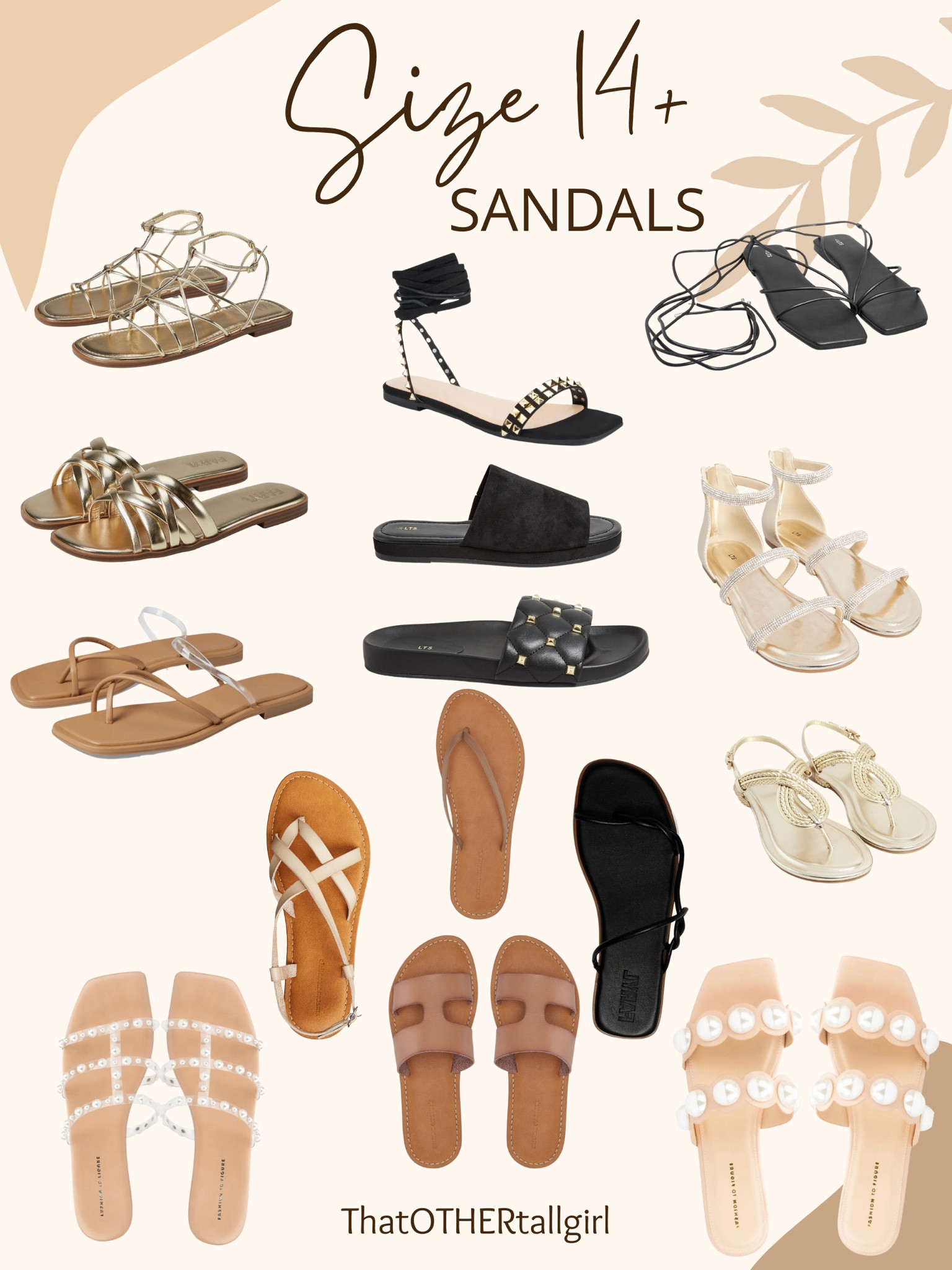 Size hot sale 14 sandals