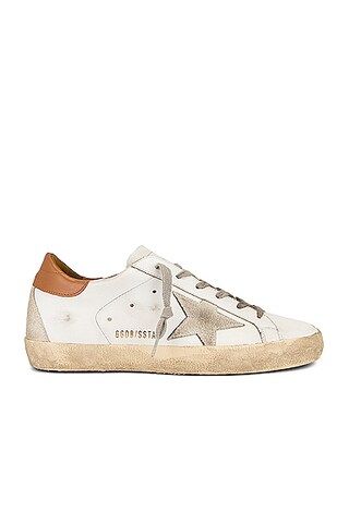 Golden Goose Superstar Sneaker in White, Ice, & Light Brown | FWRD | FWRD 