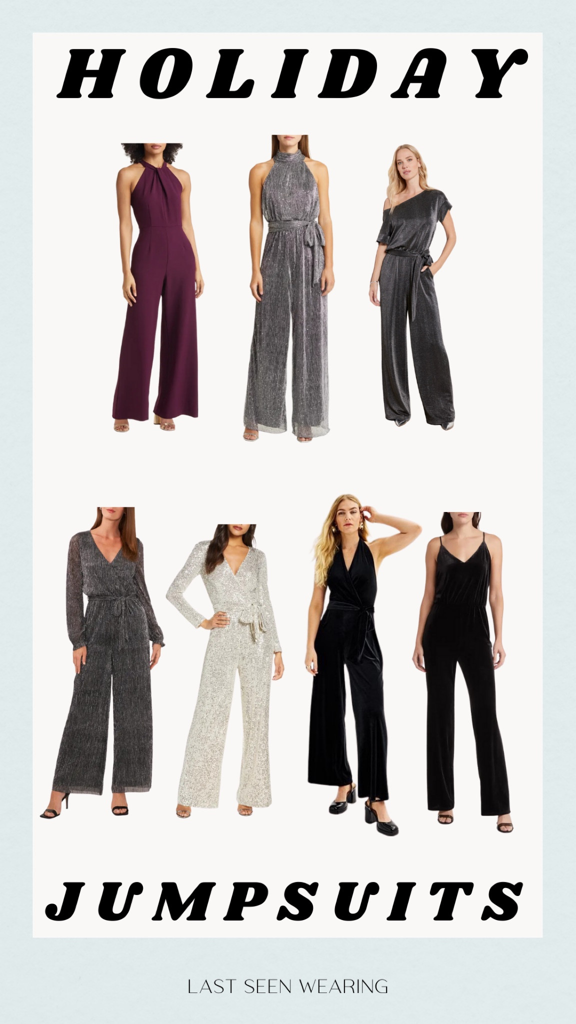 Holiday Jumpsuits
#holiday #jumpsuit

#LTKstyletip #LTKSeasonal #LTKHoliday